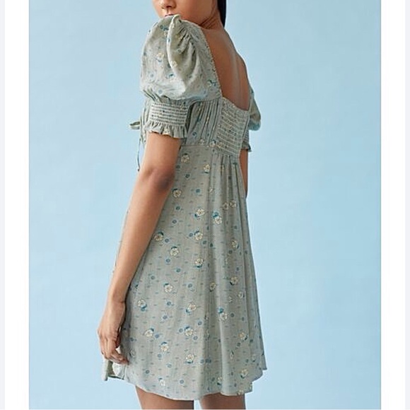 💖 Urban Outfitters Light Green Persephone Mini Dress - Picture 3 of 17